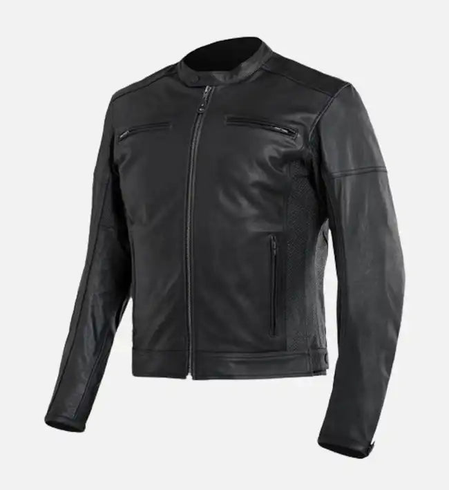 Men's Stylish Slim Fit Black Leather Jacket