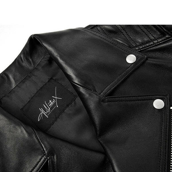 Women's Double Stich Leather Biker Jacket