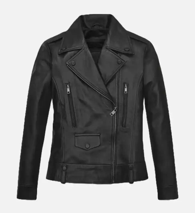 Women’s Classic Black Biker Leather Jackets