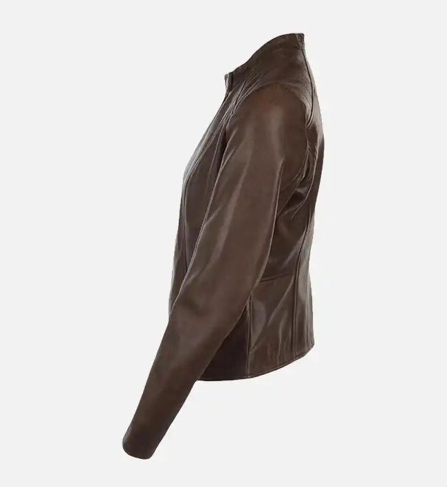 womens-simple-brown-moto-leather-jacket