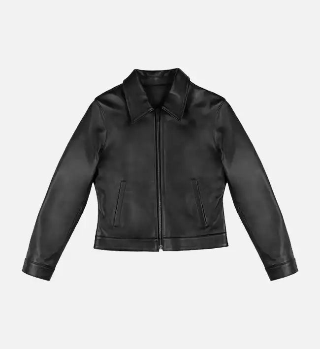 womens slim fit black jacket
