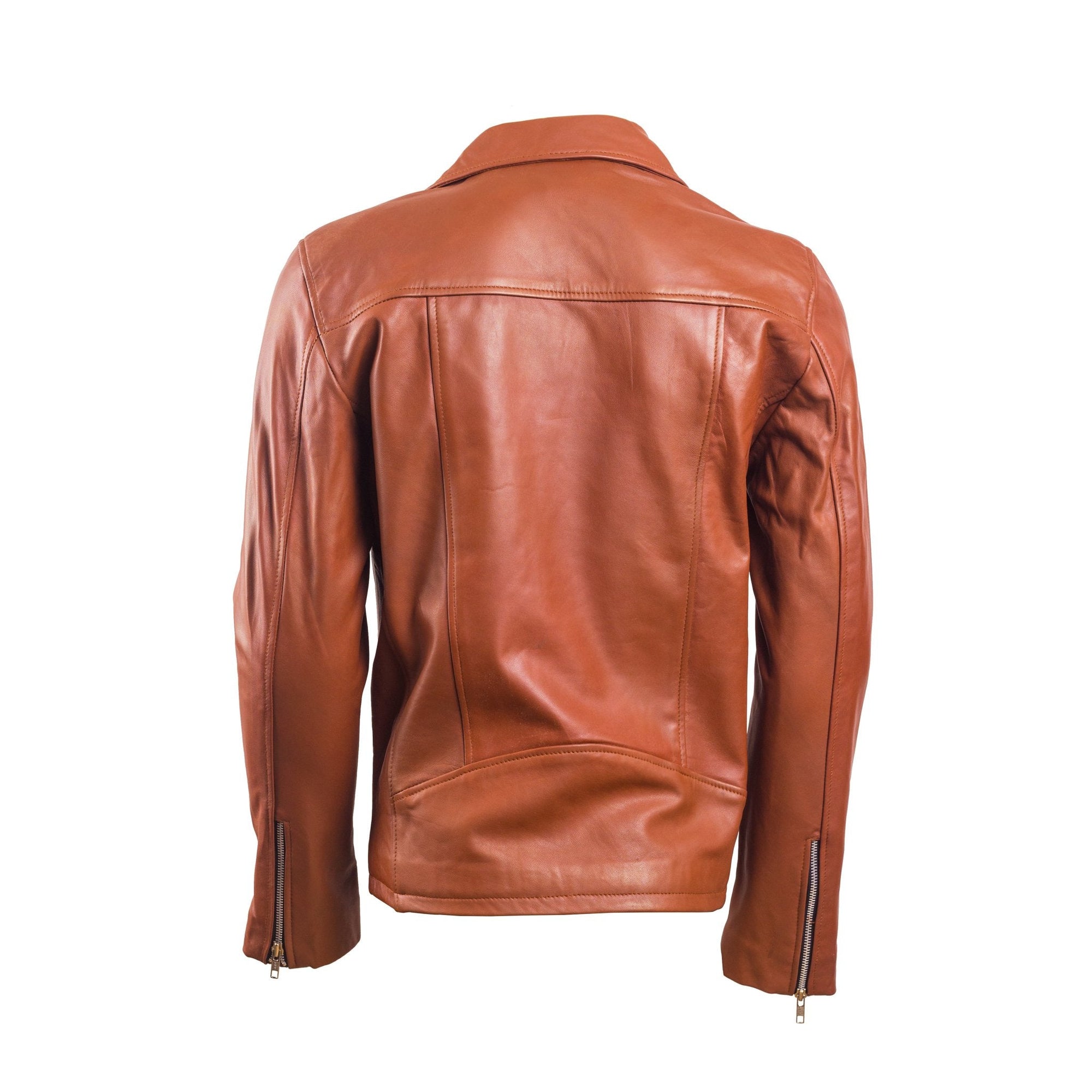 Men's Brown Leather Biker jacket - AU LeatherX