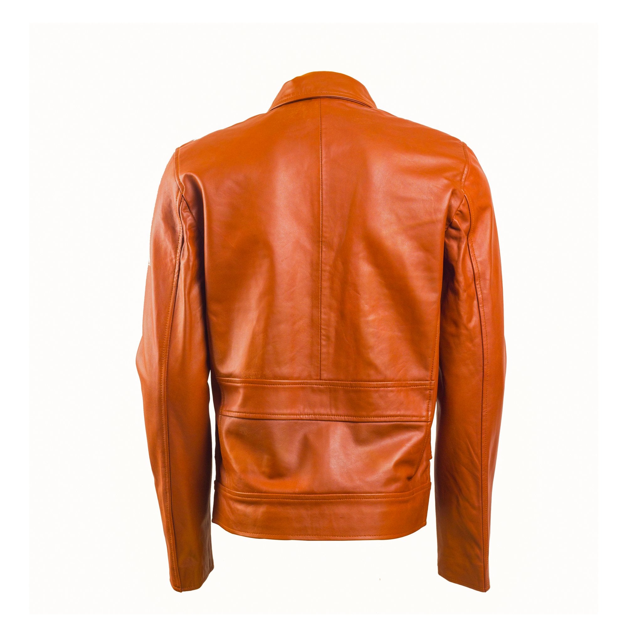 Men’s Brown Leather Jacket with Zip Pocket - AU LeatherX